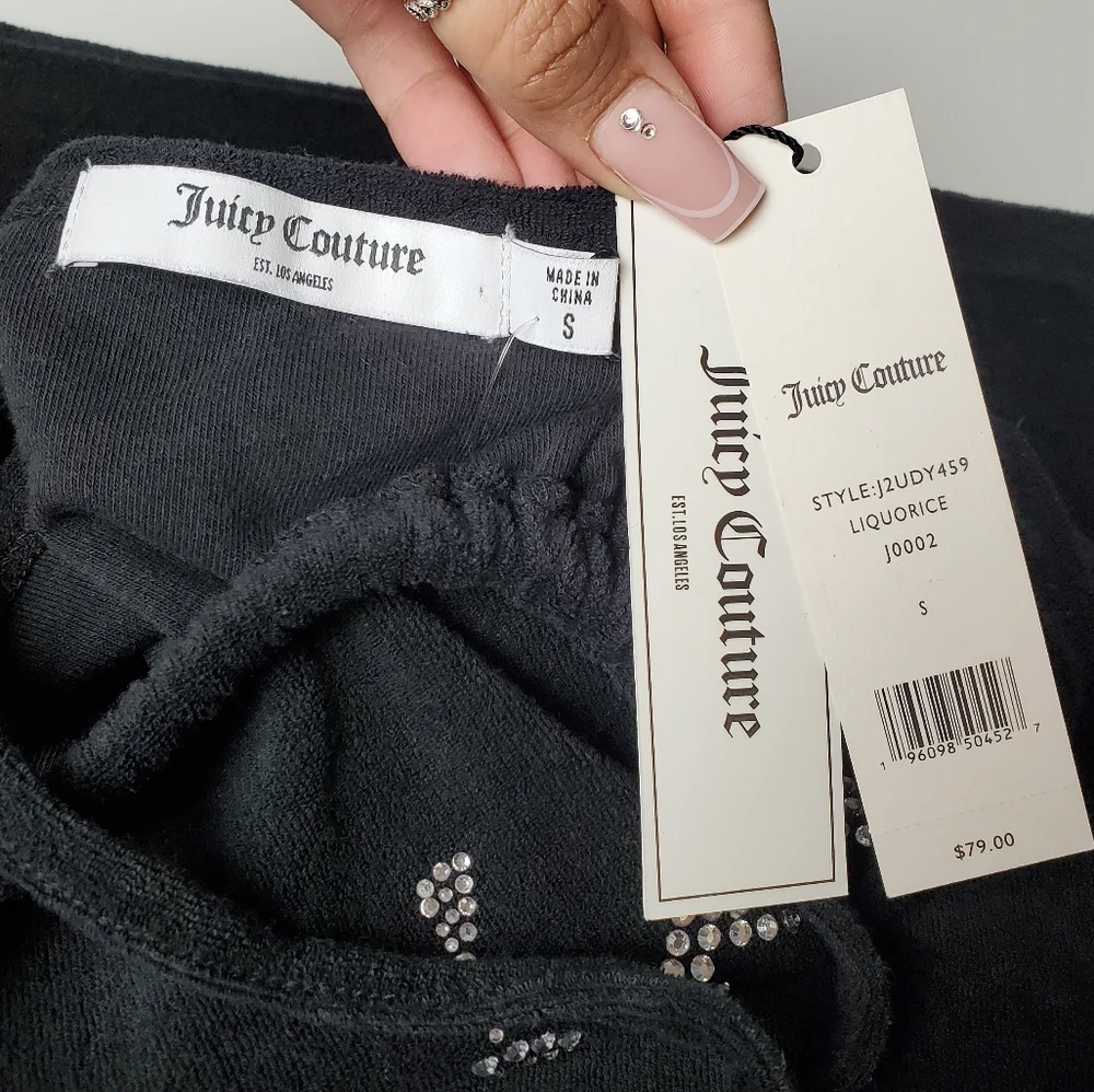JUICY COUTURE black rhinestone terry cloth halter dress - Picture 5 of 5